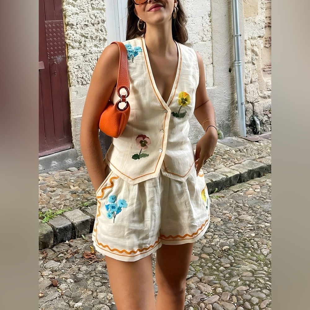 Commense Floral Print Tank Shorts Set - Picture 4 of 5